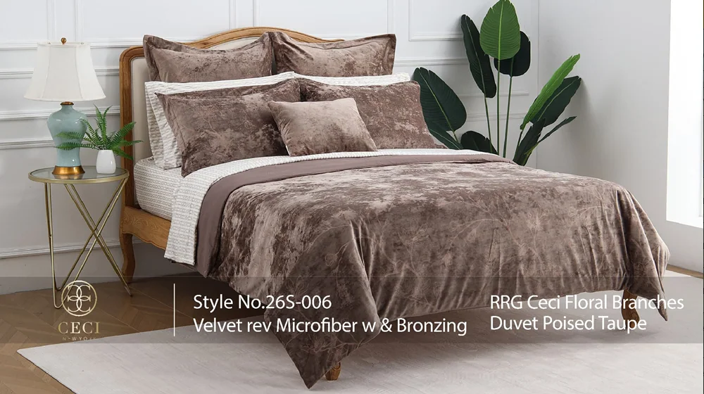 Product preview — Floral Branches Velvet w/Bronzing Duvet