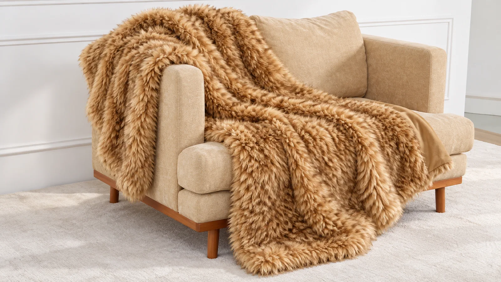 Product preview — Tipped Printed Faux Fur
