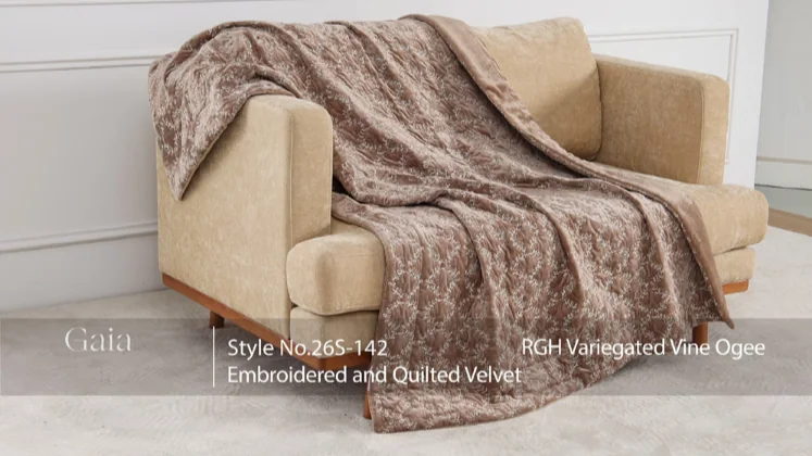 Product preview — Embroidered And Quilted Velvet